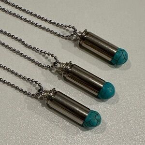 Turquoise Bullet Pendant Necklace